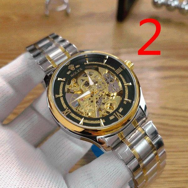 wristwatches fashion men's luxury designer mechanical watch classic black steel band calendar business brand gift 106, Slivery;brown
wristwatches fashion men's luxury designer mechanical watch classic black steel band calendar business brand gift 106, Slivery;brown