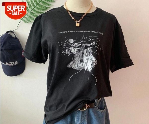 sunfiz YF There's A Whole Universe Inside My Mind Women Art Drawing T-Shirt Tumblr Cute Aesthetic Grunge Black Tee 90s SummerTop #AG74, White
sunfiz YF There's A Whole Universe Inside My Mind Women Art Drawing T-Shirt Tumblr Cute Aesthetic Grunge Black Tee 90s SummerTop #AG74, White