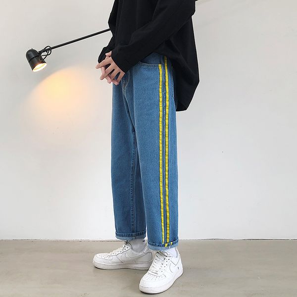 2021 new send belt summer men's stripe printing baggy homme classic jeans men casual pants biker denim trousers plus size s-2xl hr1m, Blue
2021 new send belt summer men's stripe printing baggy homme classic jeans men casual pants biker denim trousers plus size s-2xl hr1m, Blue
