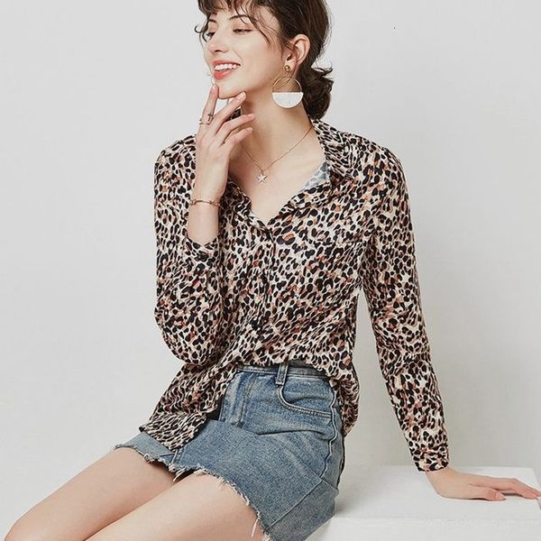 2021 new spring autumn long sleeve women leopard print shirt vintage turn down neck work wear ladies fashion blouse ykjc, White
2021 new spring autumn long sleeve women leopard print shirt vintage turn down neck work wear ladies fashion blouse ykjc, White