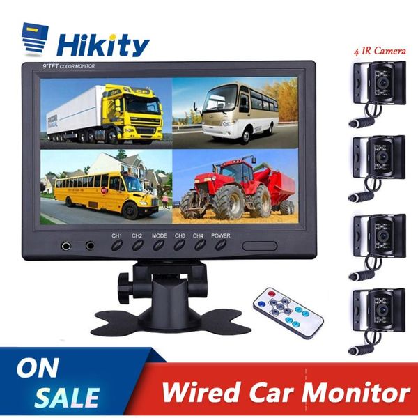 car video hikity vehicle rear view 9" lcd monitor 4ch quad split screen for bus truck caravan motorhome camper with 4 parking cameras
car video hikity vehicle rear view 9" lcd monitor 4ch quad split screen for bus truck caravan motorhome camper with 4 parking cameras