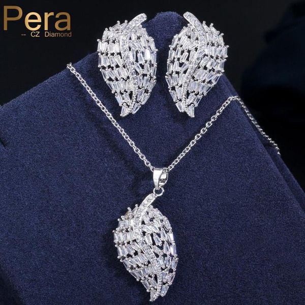 earrings & necklace pera sparkling white gold color cubic zirconia big leaf shape fashion cz pendant and earring jewelry set for women j110, Silver
earrings & necklace pera sparkling white gold color cubic zirconia big leaf shape fashion cz pendant and earring jewelry set for women j110, Silver