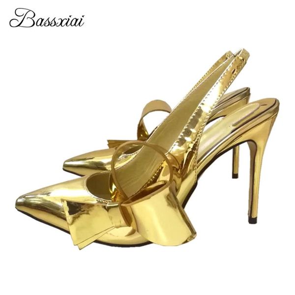 sandals gold patent leather point toe women 10cm thin high heels side butterfly-knot summer runway shoes woman, Black
sandals gold patent leather point toe women 10cm thin high heels side butterfly-knot summer runway shoes woman, Black