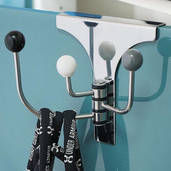 hooks & rails multifunction stainless steel door frame hanger seamless punch rotate rack with colorful ceramic beads save space
hooks & rails multifunction stainless steel door frame hanger seamless punch rotate rack with colorful ceramic beads save space