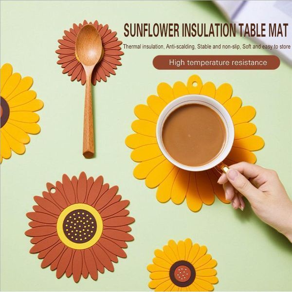 party favor sunflower insulation table mat sunflowers shape silicone coffee cup mats heat pads placemat
party favor sunflower insulation table mat sunflowers shape silicone coffee cup mats heat pads placemat