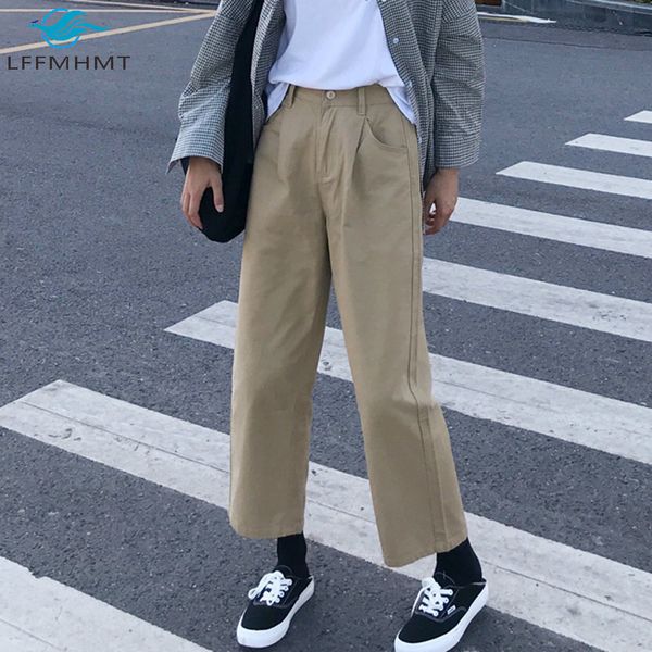 2021 new women spring autumn fashion solid color straight pant office lady korean style simple casual wide leg green ankle length trouser i1, Black;white
2021 new women spring autumn fashion solid color straight pant office lady korean style simple casual wide leg green ankle length trouser i1, Black;white