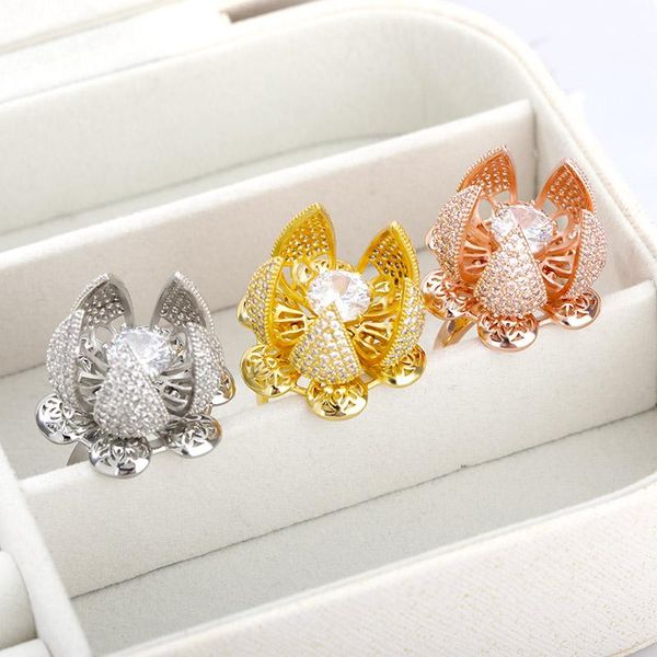 wedding rings rotatable zircon blooming bud flower for women adjustable open ring crystal finger jewelry gift anillos, Slivery;golden
wedding rings rotatable zircon blooming bud flower for women adjustable open ring crystal finger jewelry gift anillos, Slivery;golden