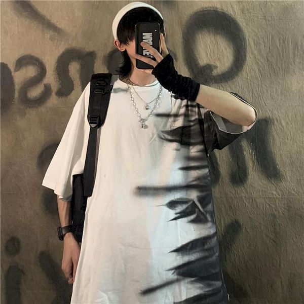 men's shirt with long sleeves, large-scale korea's tendency dark korea funeral retro tie-dye graffiti goth punk clothes mj4o, White
men's shirt with long sleeves, large-scale korea's tendency dark korea funeral retro tie-dye graffiti goth punk clothes mj4o, White
