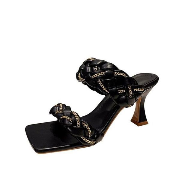 slippers women's shoes 2021 summer fashion korean high-heeled with rhinestone stilettos and sandals, Black
slippers women's shoes 2021 summer fashion korean high-heeled with rhinestone stilettos and sandals, Black
