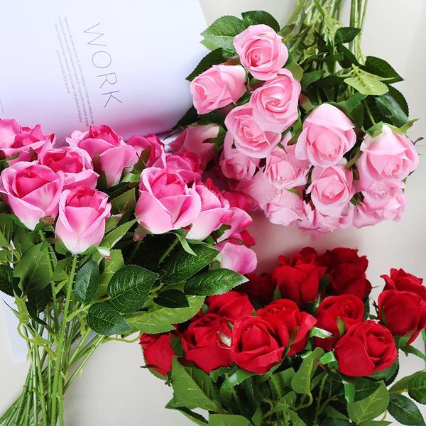 decorative flowers & wreaths 5pcs diy bridal artificial flower rose creative wedding fake dried silk bouquet for home party
decorative flowers & wreaths 5pcs diy bridal artificial flower rose creative wedding fake dried silk bouquet for home party