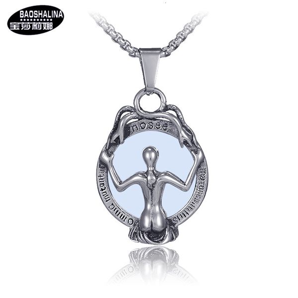 posalina hip hop titanium steel necklace stainless women's pendant in the mirror, Silver
posalina hip hop titanium steel necklace stainless women's pendant in the mirror, Silver