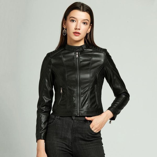 women's leather & faux autumn suit-dress pu jacket female jackets clothing short woman loose coat locomotive serve, Black
women's leather & faux autumn suit-dress pu jacket female jackets clothing short woman loose coat locomotive serve, Black