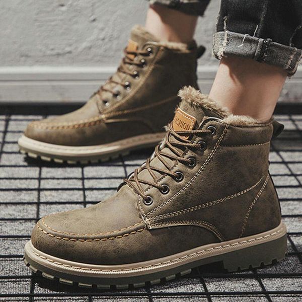boots men work shoes military botas vintage black high sneaker casual desert ankle winter warm fur a57-22
boots men work shoes military botas vintage black high sneaker casual desert ankle winter warm fur a57-22