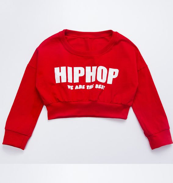 girls red long sleeved jazz hip hop dance costume loose sweater cropped shirt for kid street modern dancing clothes wear, Black;red
girls red long sleeved jazz hip hop dance costume loose sweater cropped shirt for kid street modern dancing clothes wear, Black;red