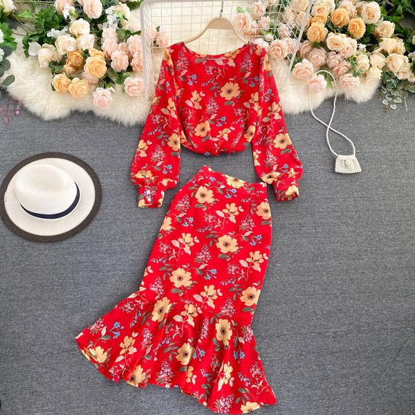 2021 autumn bohemian women two piece set boho chic flower print long sleeve short + high waist mermaid skirt fashion suits f4hl, Black;gray
2021 autumn bohemian women two piece set boho chic flower print long sleeve short + high waist mermaid skirt fashion suits f4hl, Black;gray