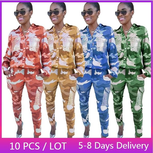 women's two piece pants bulk items wholesale lots fall set women clothes camouflage casual outfits long sleeve shirt blouse and, White
women's two piece pants bulk items wholesale lots fall set women clothes camouflage casual outfits long sleeve shirt blouse and, White