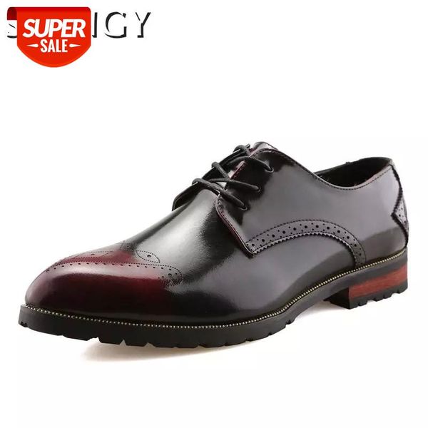 autumn new men's shoes lace-up leather pointed toe gradient fashion oxford males shoes business office dress men #n41f
autumn new men's shoes lace-up leather pointed toe gradient fashion oxford males shoes business office dress men #n41f