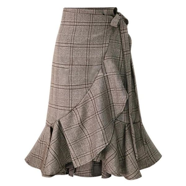 autumn & winter arrivals retro lattice high waist slim casual all-match women irregular fishtail skirt 210527, Black
autumn & winter arrivals retro lattice high waist slim casual all-match women irregular fishtail skirt 210527, Black