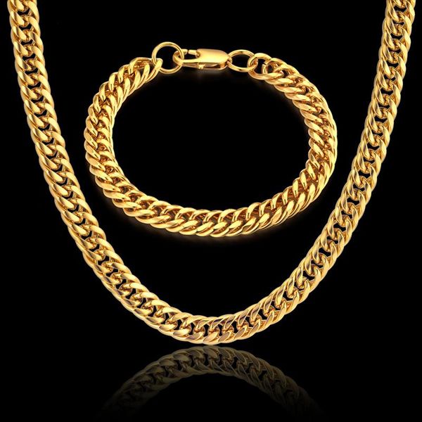 hiphop chain bracelet necklace set for men dubai jewelry wholesale chains rock style stainless steel male party jewelry sets, Silver
hiphop chain bracelet necklace set for men dubai jewelry wholesale chains rock style stainless steel male party jewelry sets, Silver