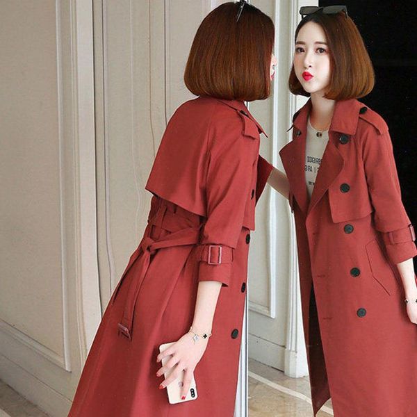 womens trench coats large size slim trenchcoat double breasted women fashion coats long trench plus size femme fall clothes, Tan;black
womens trench coats large size slim trenchcoat double breasted women fashion coats long trench plus size femme fall clothes, Tan;black