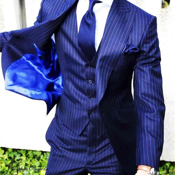 men's suits & blazers striped menswear 3 sets 2021 slim fit wedding large business casual formal men's evening (suit + vest pants), White;black
men's suits & blazers striped menswear 3 sets 2021 slim fit wedding large business casual formal men's evening (suit + vest pants), White;black