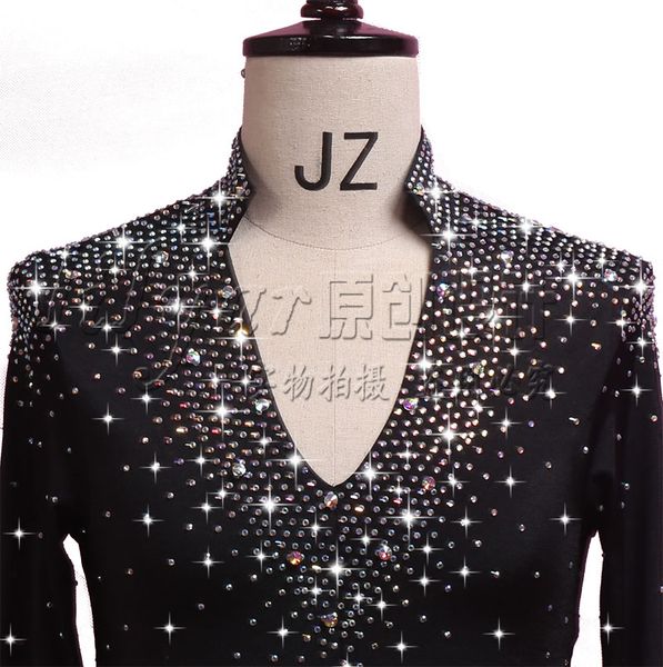 sparkly rhinestones latin dance for men white black color v-neck shirts dance bodysuit male latin dance competition costume, Black;red
sparkly rhinestones latin dance for men white black color v-neck shirts dance bodysuit male latin dance competition costume, Black;red