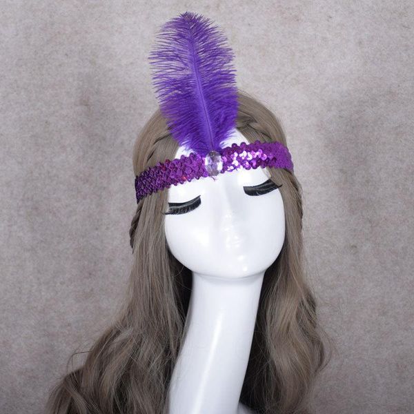 party hats 1pc ostrich sequins with diamond feather headband masquerade cos headdress
party hats 1pc ostrich sequins with diamond feather headband masquerade cos headdress