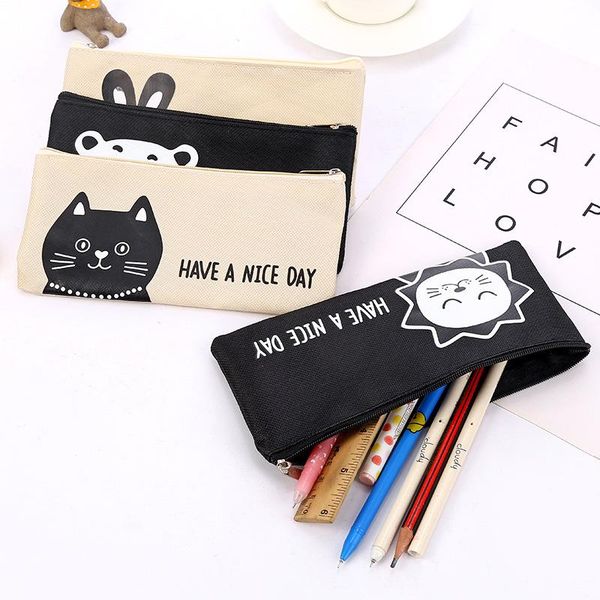 pencil bags simple cartoon school students' creative canvas zipper case
pencil bags simple cartoon school students' creative canvas zipper case