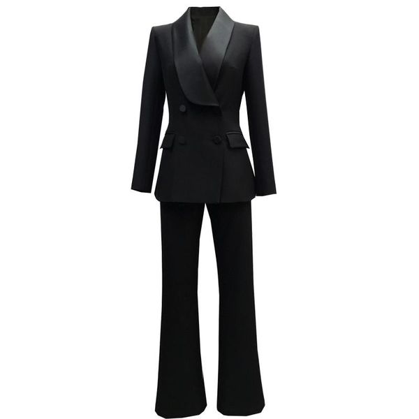 women's two piece pants women office lady pieces sets solid black elegant double breasted turn-down collar blazers and full length trou, White
women's two piece pants women office lady pieces sets solid black elegant double breasted turn-down collar blazers and full length trou, White