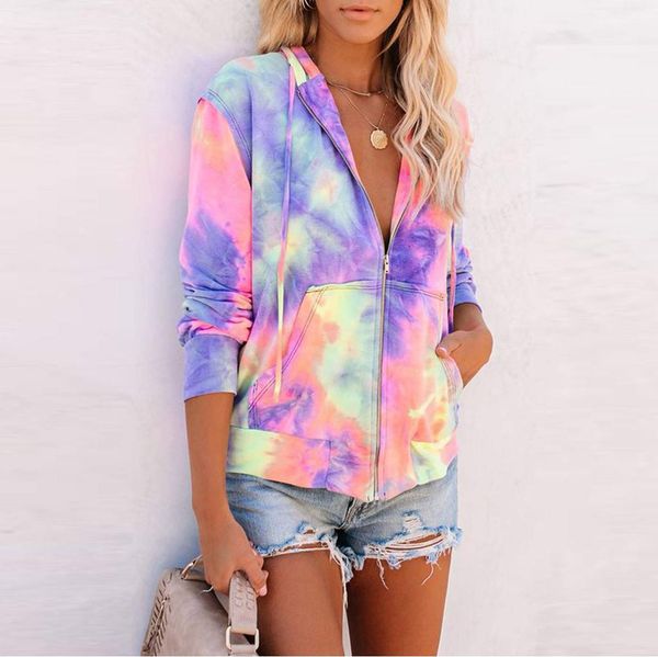 fashion 2021 sweatshirt with a zipper women hooded tie-dye sweatshirt coat autumn zipper pockets outwear coat moletom @45, Black
fashion 2021 sweatshirt with a zipper women hooded tie-dye sweatshirt coat autumn zipper pockets outwear coat moletom @45, Black