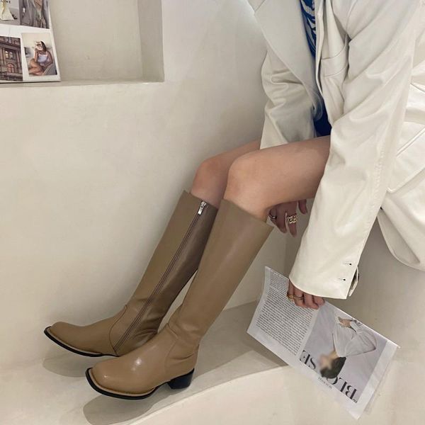 boots 2021 women's autumn winter knee high female microfiber block heels platform shoes ladies solid zip fashion knight boot, Black
boots 2021 women's autumn winter knee high female microfiber block heels platform shoes ladies solid zip fashion knight boot, Black
