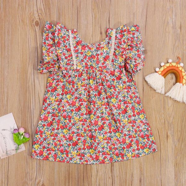 girl's dresses summer trendy sweet cute toddler a-line dress girls casual floral printing sleeve round neck, Red;yellow
girl's dresses summer trendy sweet cute toddler a-line dress girls casual floral printing sleeve round neck, Red;yellow