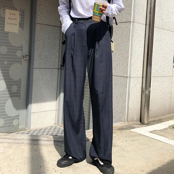 women's pants & capris mazefeng 2021 spring autumn women casual fashion loose style plaid pant female high waist vintage wide leg, Black;white
women's pants & capris mazefeng 2021 spring autumn women casual fashion loose style plaid pant female high waist vintage wide leg, Black;white