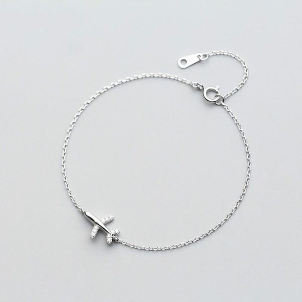 link, chain 100% 925 solid real sterling silver fashion women jewelry plane with cz bracelet 15.5cm for teen girls ladygift, Black
link, chain 100% 925 solid real sterling silver fashion women jewelry plane with cz bracelet 15.5cm for teen girls ladygift, Black