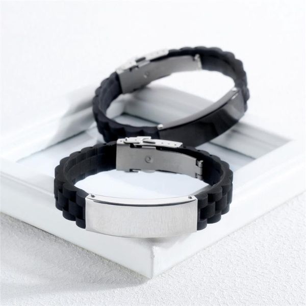 charm bracelets personalized stainless steel silica gel silver black color rugged pattern bangle bracelet men trendy fashion jewelry gift, Golden;silver
charm bracelets personalized stainless steel silica gel silver black color rugged pattern bangle bracelet men trendy fashion jewelry gift, Golden;silver