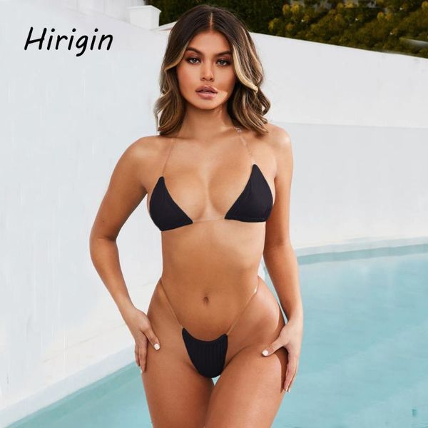women's swimwear bikini set thong swimsuit separate bandeau push-up clear strap brazilian sumemr biquini, White;black
women's swimwear bikini set thong swimsuit separate bandeau push-up clear strap brazilian sumemr biquini, White;black