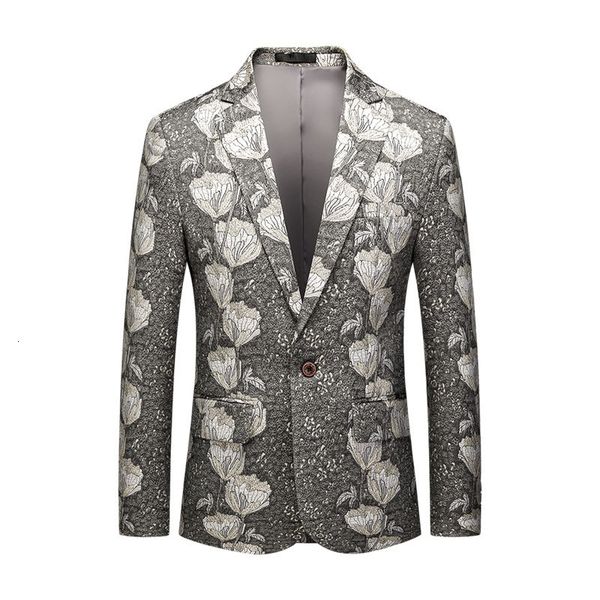 men's floral blazer jackets gray flowers patterns embroidery man masculino slim fit big size 5xl #919 8ls7, White;black
men's floral blazer jackets gray flowers patterns embroidery man masculino slim fit big size 5xl #919 8ls7, White;black