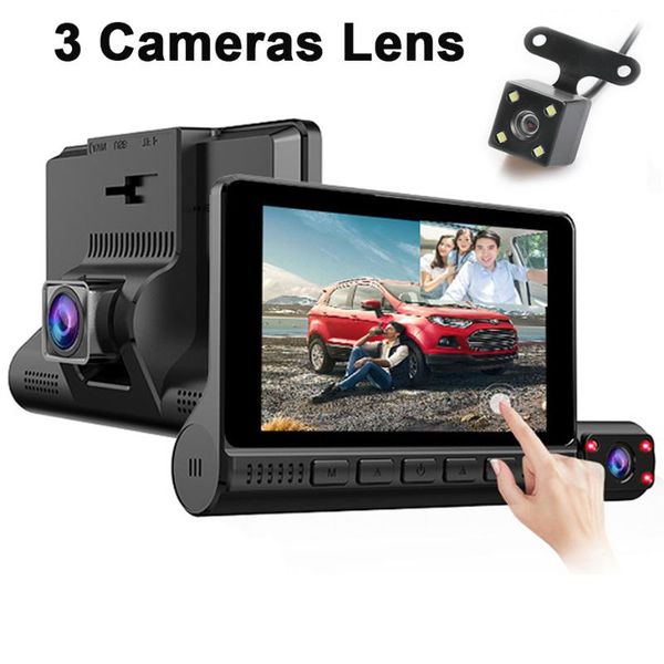 car dvr 3 camera lens dash cam 4'' touch screen dashcam auto video recorder hd 1080p mirror registrator front rear view g-sensor
car dvr 3 camera lens dash cam 4'' touch screen dashcam auto video recorder hd 1080p mirror registrator front rear view g-sensor