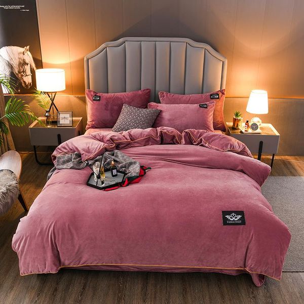 bedding sets crystal velvet 4-piece autumn and winter solid color plush warm quilt cover coral flannel
bedding sets crystal velvet 4-piece autumn and winter solid color plush warm quilt cover coral flannel