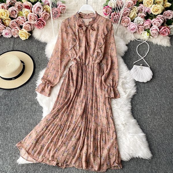 2021 bohemian floral print chiffon women bow collar flare long sleeve ruffle pleated es female boho vestidos autumn winter 9ylz, Black;gray
2021 bohemian floral print chiffon women bow collar flare long sleeve ruffle pleated es female boho vestidos autumn winter 9ylz, Black;gray