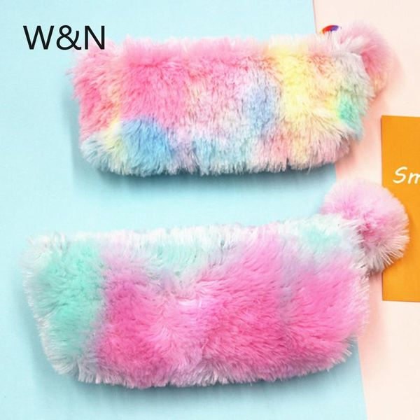 pencil bags cute rainbow color plush case for girls student bag stationery pencilcase kawaii kids children school supplies 
pencil bags cute rainbow color plush case for girls student bag stationery pencilcase kawaii kids children school supplies