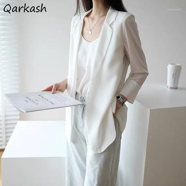 women's suits & blazers women spring solid white office lady all-match leisure soft design clothing stylish daily aesthetic arrival, White;black
women's suits & blazers women spring solid white office lady all-match leisure soft design clothing stylish daily aesthetic arrival, White;black