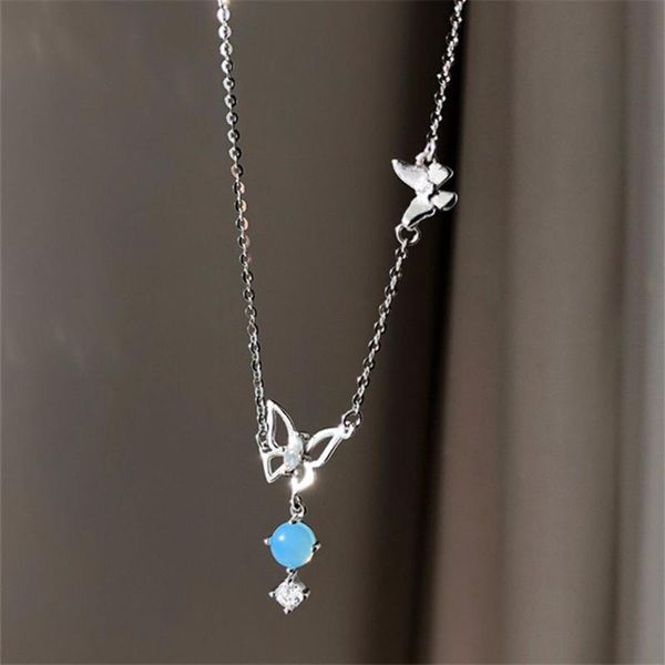 pendant necklaces blue crystal bead butterfly necklace women girl long chain tassel clavicle temperament daily party jewelry gift, Silver
pendant necklaces blue crystal bead butterfly necklace women girl long chain tassel clavicle temperament daily party jewelry gift, Silver