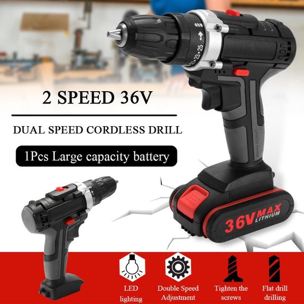 professiona electric drills 36v multifunctional impact cordless drill high-power lithium battery wireless rechargeable hand power tools
professiona electric drills 36v multifunctional impact cordless drill high-power lithium battery wireless rechargeable hand power tools