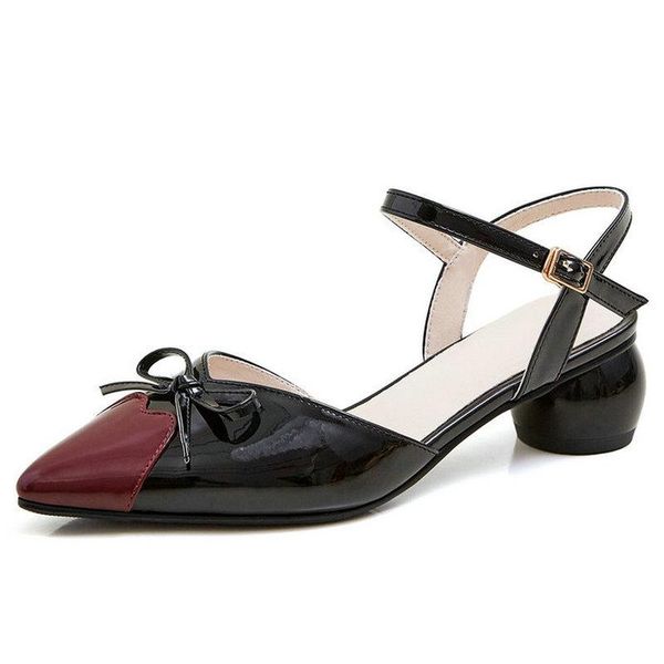 summer shoes woman mixed colors bowties poined toe ladies sandals strange med heels female wedding party shoes large size 34-43, Black
summer shoes woman mixed colors bowties poined toe ladies sandals strange med heels female wedding party shoes large size 34-43, Black