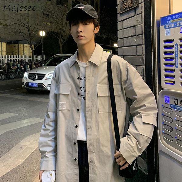 men's jackets windbreak men cargo shirts loose hip hop korean fashion long sleeved harajuku patchwork outwear mens letter printed chic, Black;brown
men's jackets windbreak men cargo shirts loose hip hop korean fashion long sleeved harajuku patchwork outwear mens letter printed chic, Black;brown