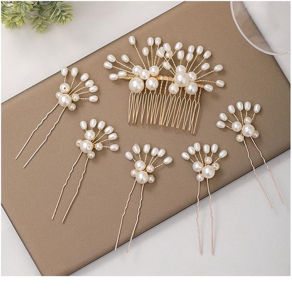 six-piece set women's hair comb wedding headdress pearl bridal hair accessories headdress flower jewelry hair pins qylrgd, Silver
six-piece set women's hair comb wedding headdress pearl bridal hair accessories headdress flower jewelry hair pins qylrgd, Silver