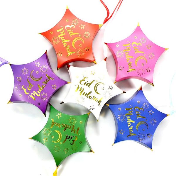 gift wrap 12pcs five-pointed star eid mubarak favour boxes, gold foil paper candy box, happy party decoration
gift wrap 12pcs five-pointed star eid mubarak favour boxes, gold foil paper candy box, happy party decoration