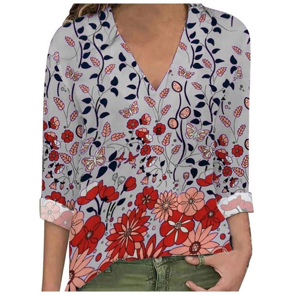women's blouses & shirts floral printed harajuku blouse autumn and winter casual v-neck long-sleeved streetwear shirt blusas chemise fe, White
women's blouses & shirts floral printed harajuku blouse autumn and winter casual v-neck long-sleeved streetwear shirt blusas chemise fe, White