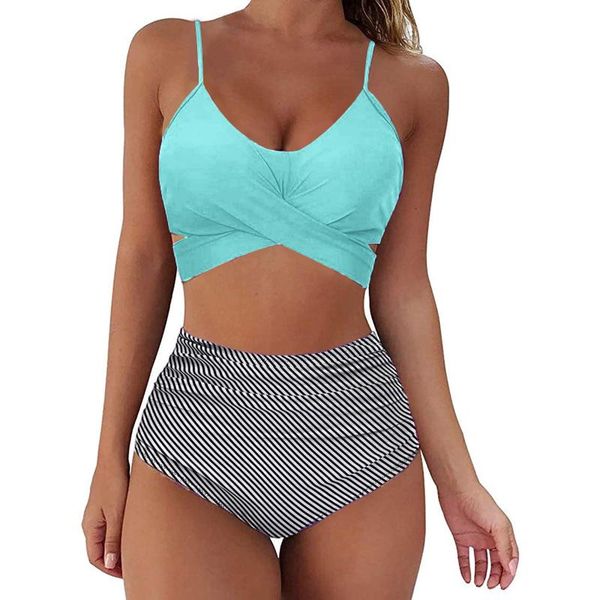 women's swimwear 2021 swimsuit women push up bathing suit print bikini set high waist bandage, White;black
women's swimwear 2021 swimsuit women push up bathing suit print bikini set high waist bandage, White;black